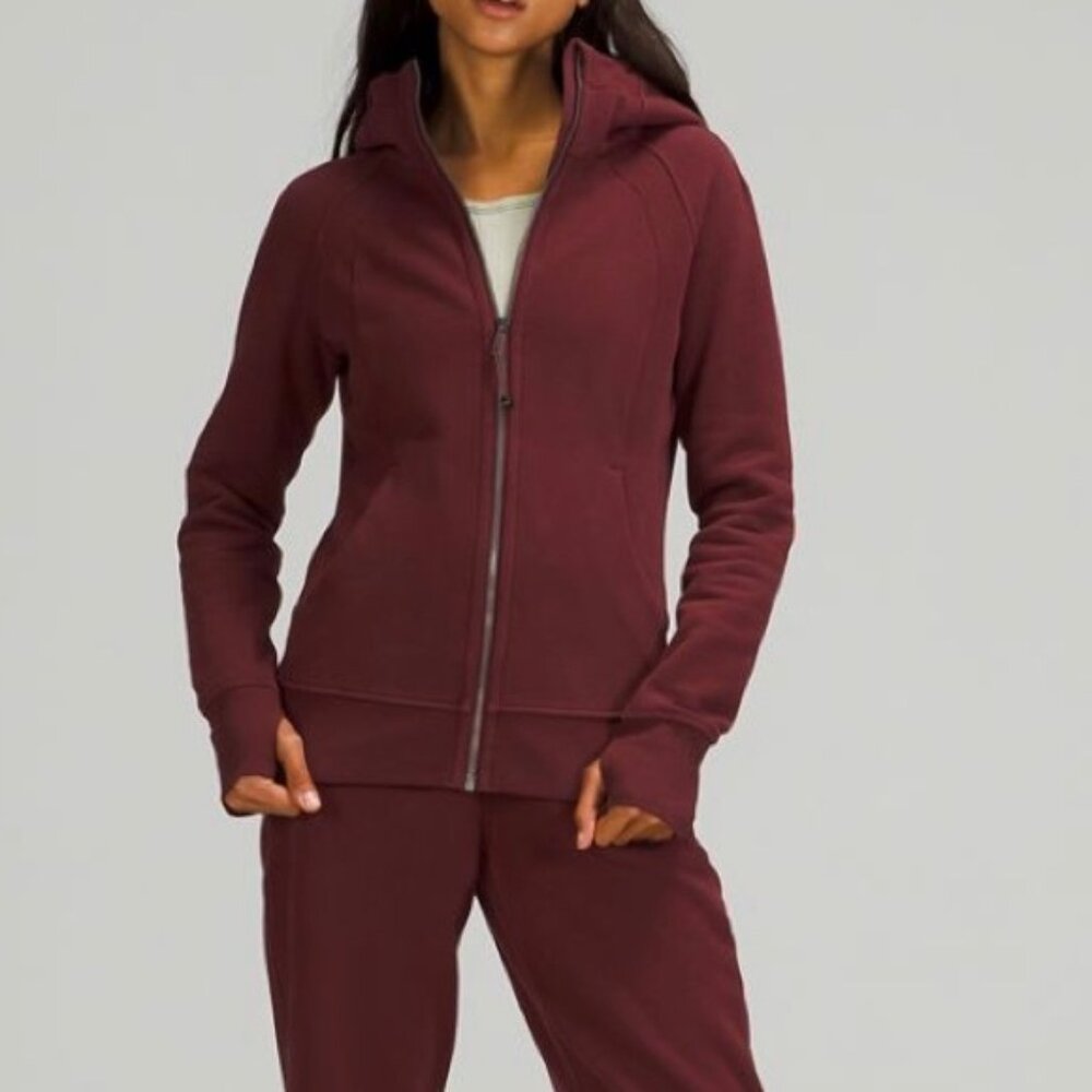 Lululemon Scuba Full Zip Hoodie Women size 6 Mulled Wine